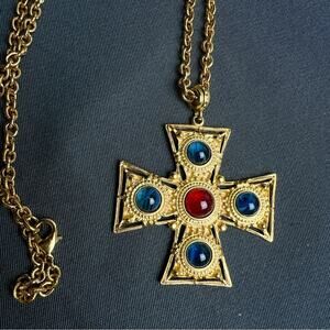 NEW! Ben Amun Square Cross Pendant Necklace